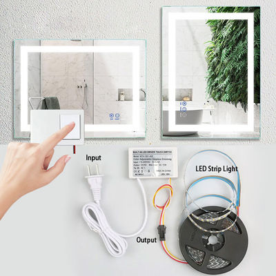 60W 12V Defogger met één sleutel één kleur geselecteerde LED Dimmer Mirror Touch Sensor Switch