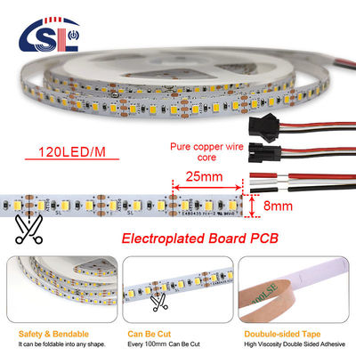 2835 CCT LED-strook 120Leds/m Dubbele witte kleur Temperatuur verstelbare flexibele band
