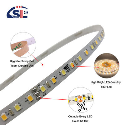 Laagspanning 3M Dual Color LED Strip Light 3000k 6500k 120 Led 12V 24V 8W voor spiegel