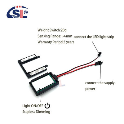 12V Single Key Smart LED Mirror Touch Sensor Schakelaar voor Dimmer Touch Schakelaar bij Direct