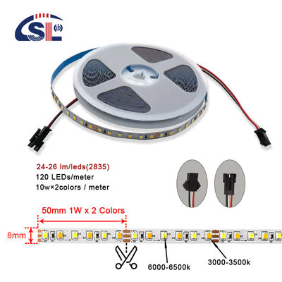 4000K CCT 8mm Breedte LED Flexible Strip Light 12V 120leds/m voor Home Lighting Solution