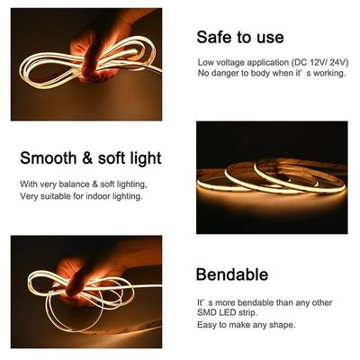 Waterdicht COB 320Ds 8mm Ra 85 lichtstrook voor slimme spiegels of huisverfraaiing
