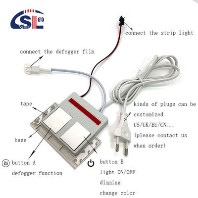 110V 240VAC 12W24W Single/Three Color LED Mirror Touch Dimmer Sensor met 2 sleutels