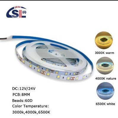 DC12V SMD2835 60D 8mm 1100-1200LM 12000K Ra70 Die-Cutting Board LED-lichtstrips voor slimme spiegels