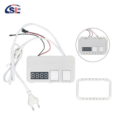 Geïntegreerde spiegel touch dimmer schakelaar 2 gang tijd temperatuur display defogger inductieve schakelaars 12V 5A 60W