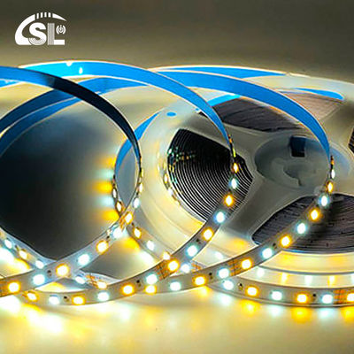 Dubbelkleurige LED-lichtstroken SMD 2835 120D 8mm 1200-1600LM 2700K-6500K 35Koper Ra70
