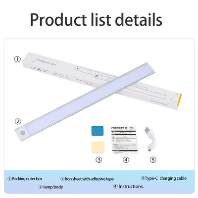 Daglichtwaarschuwing Led Kledingkast Verlichting Strip met Beweging Sensor en oplaadbare batterij
