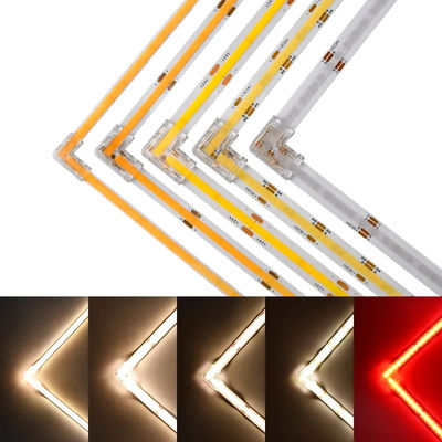 90 graden L-vormige kristallen gesp voor COB LED Strip Connector naadloos 2/3pin 5/8/10mm