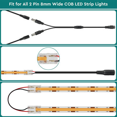 DIY Home Lighting Plastic 8mm 2 Pin SMD Cob Led Strip Connector voor modern design