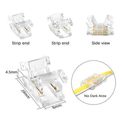 Onbeperkte LED-dichtheidsmeting COB LED-connectoren van band tot draad voor 5 8 10 mm-verbinding