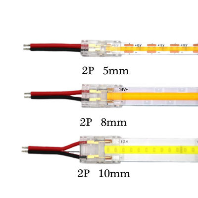 4-pins 10 mm LED-stripconnector Kristallen gesp Soldeerloze verlengterminaladapter