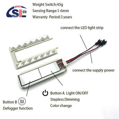36W Single Color LED Defogger met Smart Double Key Touch Dimmer Switch DC12V/5A Input