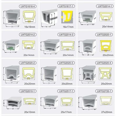 3- Flexibel waterdicht Silicium Buiten Led Flex Neon Tube Cover touw Light Strip Tube Voor Neon Led Strip Light