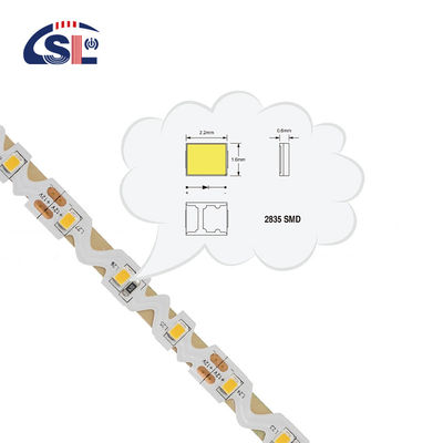 Energiebesparende 3-LED-strook 12V 24V met CE ROSH 60PCS/M SMD 2835 Flexibel touwlicht