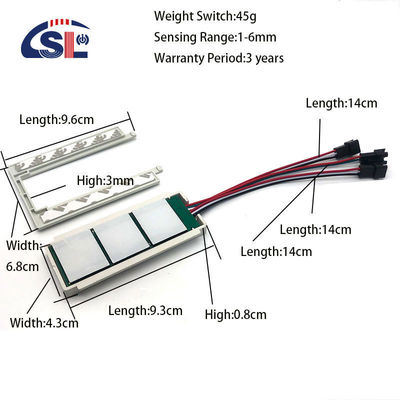 60W Smart Drie knoppen Stepless Dimming Mirror Touch Sensor Control Switch voor badkamer LED Mirror Defogger