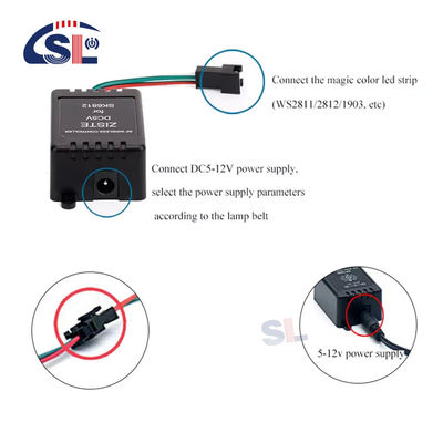 LED-strooklichten Muziekcontroller met afstandsbediening van 10 m en Symphony IC