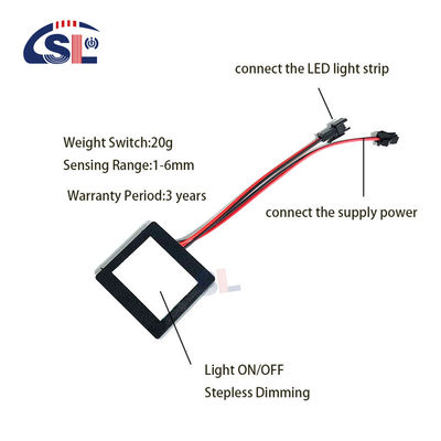 Dimming Level Touch Sensor Switch voor badkamerspiegelverlichting DC12V 3A/5A Single Button