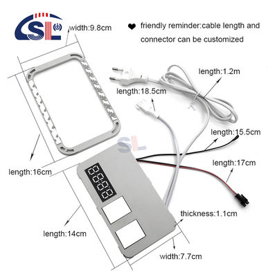 Smart Double Button Touch Sensor Switch met tijd- en temperatuuruitgangsspanning DC12V