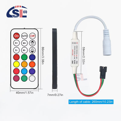 20-60 graden Mini RF afstandsbediening voor WS2811/WS2812B/WS2813/USC1903 Pixel Light