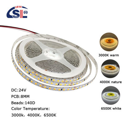 Sensorcontrole DC12V 24V SMD2835 140D 8mm 4000K Ra70 LED-lichtstrookjes voor badkamer spiegel