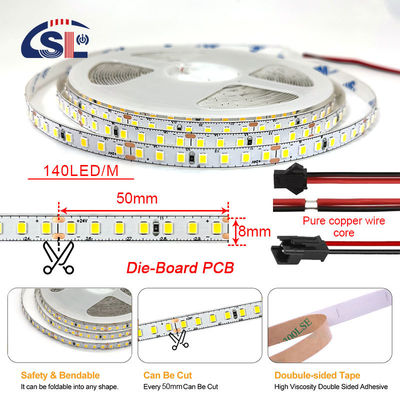 Sensorcontrole DC12V 24V SMD2835 140D 8mm 4000K Ra70 LED-lichtstrookjes voor badkamer spiegel