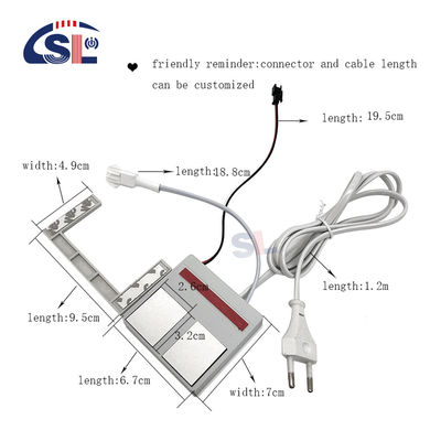 12W kleine dubbele toetsen dimmer touch sensor schakelaar voor badkamer spiegel defogger max. 1A