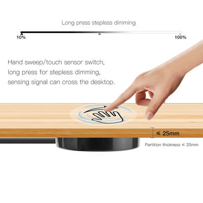 DC12V houten bord slimme LED dimmer hand touch sweep schakelaar voor kast DC12V uitgang