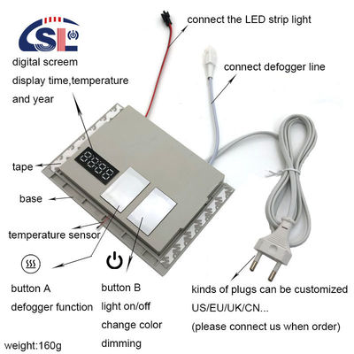Inbegrepen in de beugel Spiegels Touch Sensor Switch met DC12V-uitgang en gemakkelijke installatie