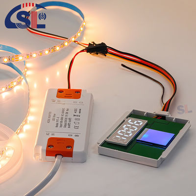 DC12V SL Split Single Button Single Color Touch Sensor Switch Radar Tijd Temperatuur Display Scherm met Bracket Smart Mirrors 12W 24W Spanning