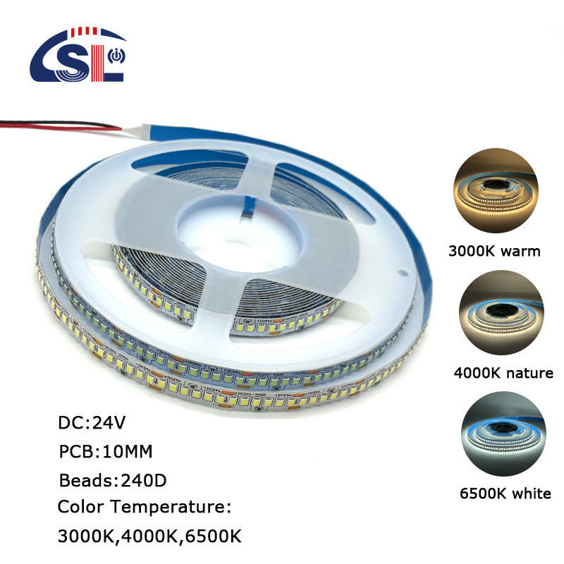 12v24v 240leds 10mm 3000K 4000K 6500K Die-Cutting Board dubbele kleur SMD2835 Led Strip Light