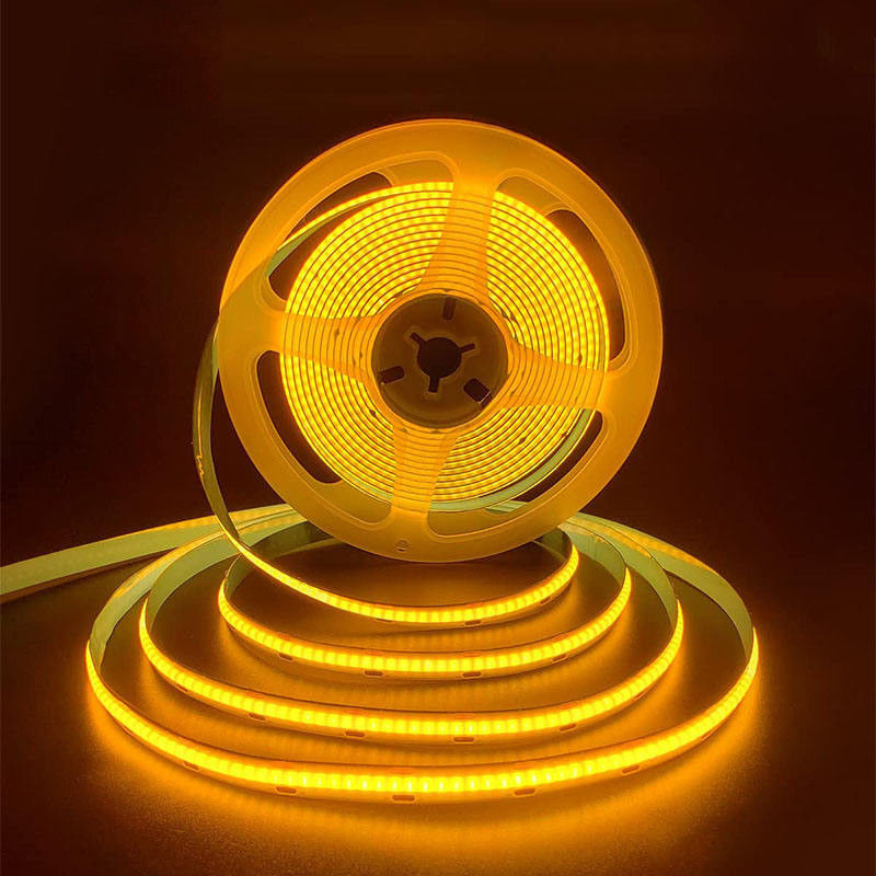 384 chips/m COB Hoog licht DC12V24V Warm 3000K Led Strip Light voor TV-achterlichtkast
