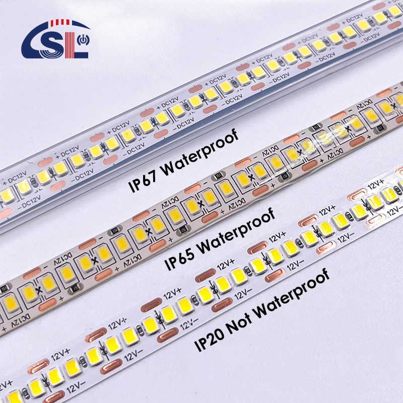 Waterdicht SMD2835 LED Strip Lights 240leds 8mm 24v 12v 3000K 4000K 6500K IP67 IP65 IP20