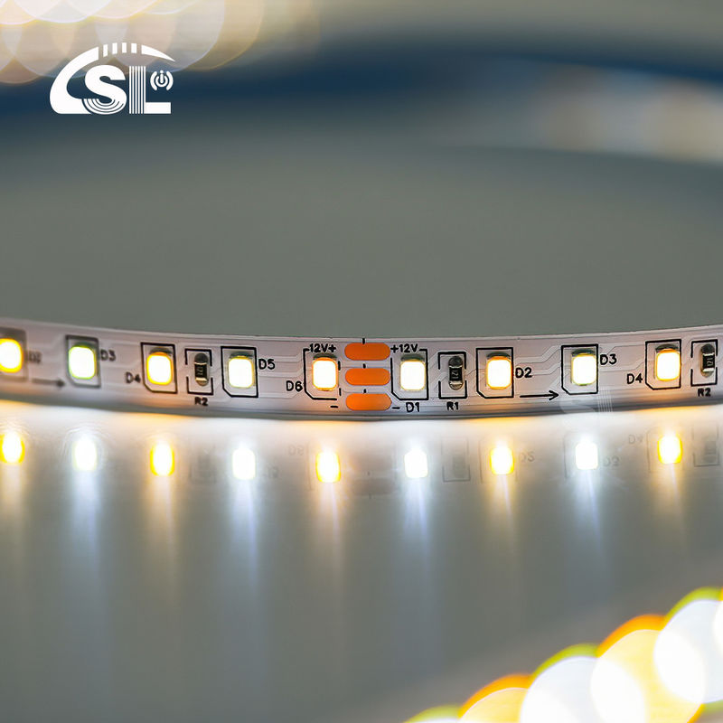 Hoge Lumen 12v24v 8mm 120 leds 3000 K-6500 K CCT Dual Color Stansen Board SMD2835 LED Strip Licht