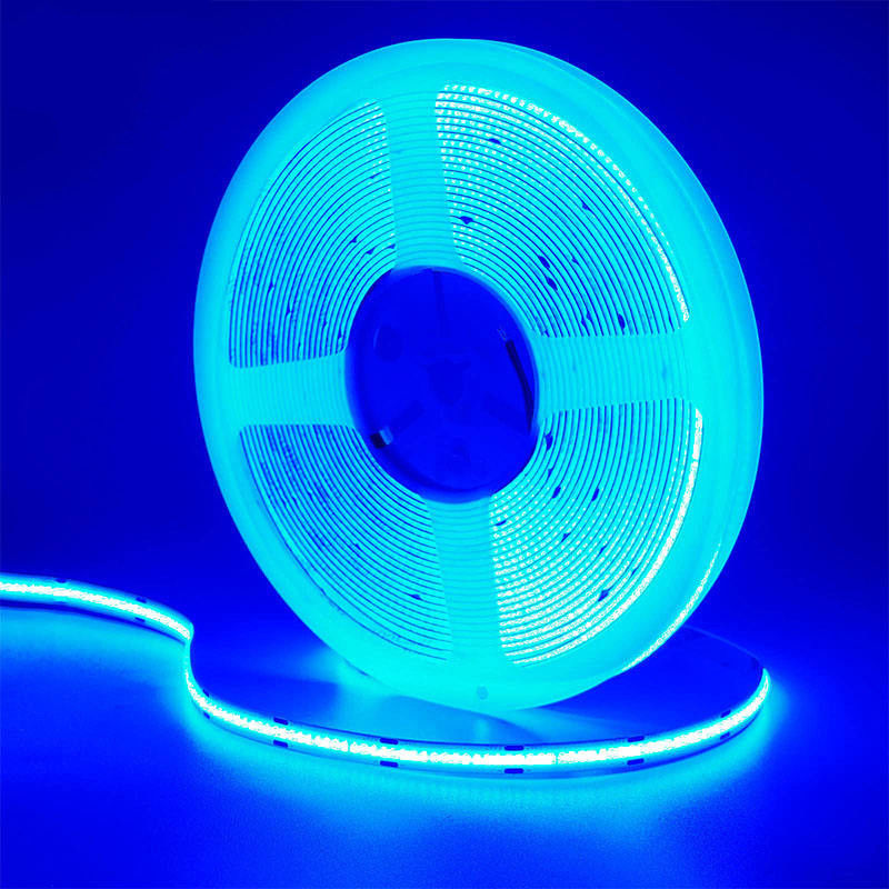 CE LVD EMC ROHS FCC REACH ERP2.0 Gecertificeerd Ice Blue COB Led Strip Light met 8 mm breedte