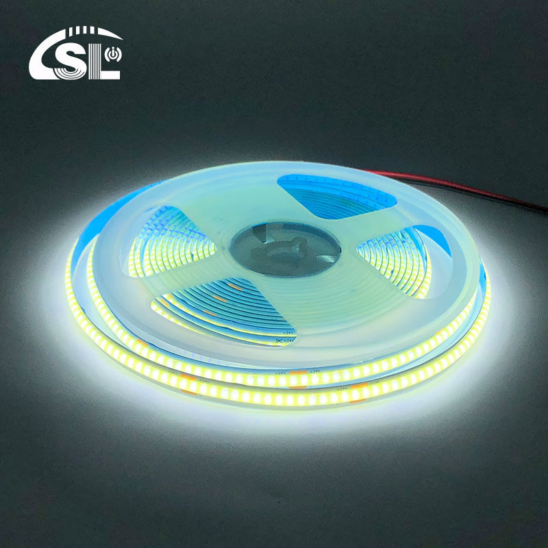 CE RoHs 3 IP20 8mm 12V 24V 320Leds 6500K Wit licht Flexibel COB Led Strip licht