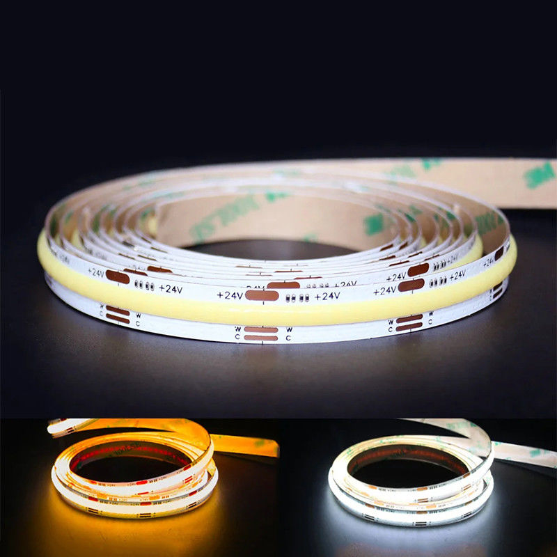 DC12V24V 8mm10mm 576leds 3000K 6500K CCT COB Led Strip Light voor TV-achterlichtkast