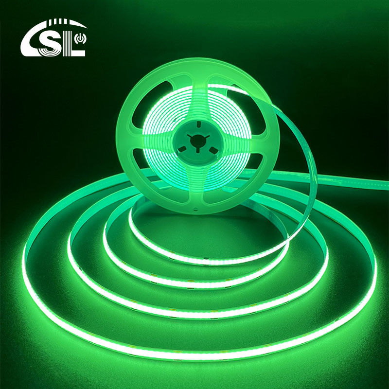 Waterdicht groen flexibel strooklicht COB LED CE RoHs IP20 Ra90 8 mm Breedte 12V24V 320Leds