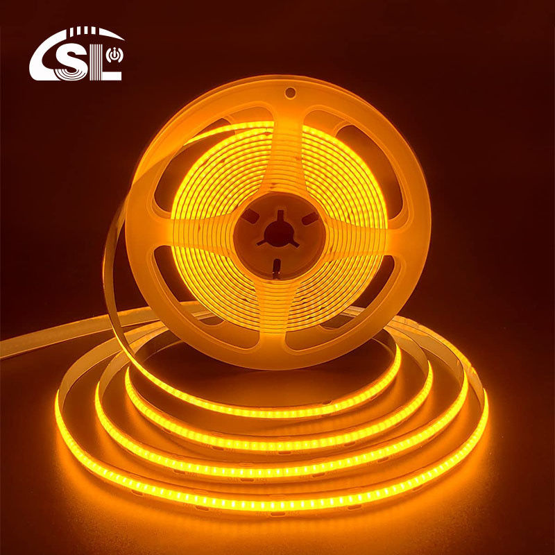 IP20 12V 24V Flexible COB Led Strip Light 8mm 320Leds Oranje Waterdicht Strip Light 3