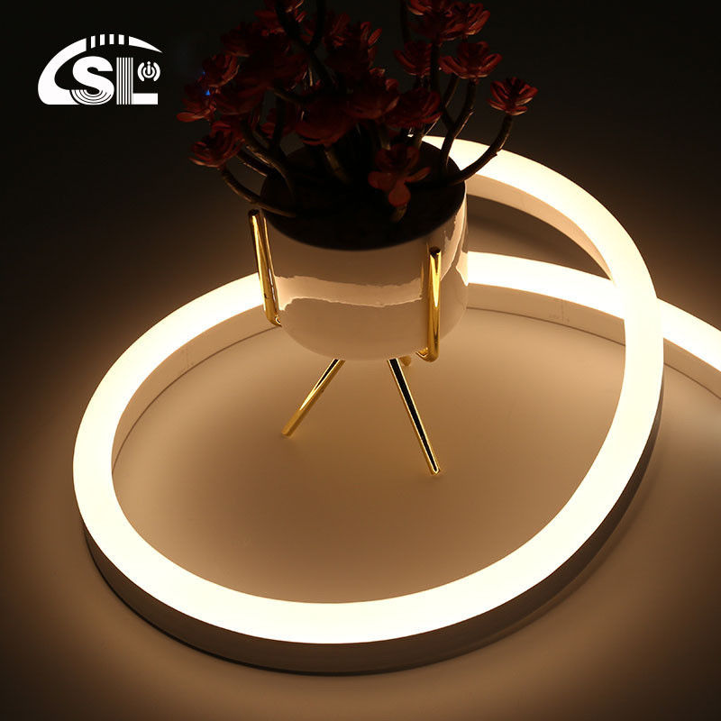 Top Buigbare Warm White Neon Flex DC 12V IP65 Waterdicht 8x16mm 120 LED's/M Volledige bundel