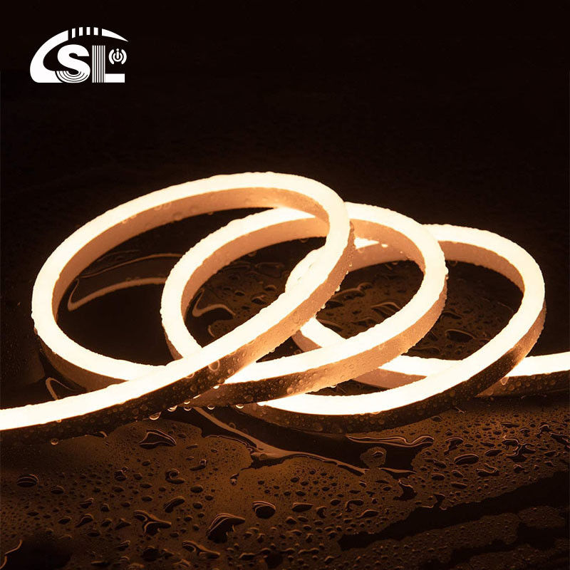 Silicone bedekte Warm White LED Neon Flex 24V DC Draadloos 8x16mm 120LEDs/m IP65 Waterdicht