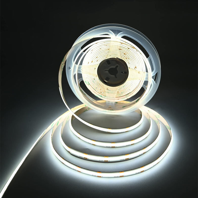 DC 12V24V 8mm10mm Breedte 320Leds 6500K Wit Hoge Helderheid Flexible COB Led Strip Light voor Keuken Woonkamer
