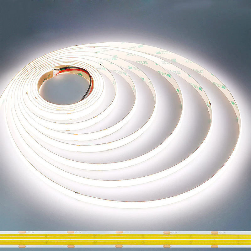 Hoge dichtheid 8mm10mm 320leds 6500K White COB Led Strip Light voor binneninrichting