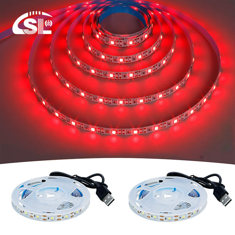120 leds 8mm Rood Een licht één snit Elektroplate flexibel SMD2835 Led Strip Light 5v