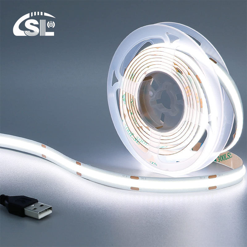 5v 320leds 8mm 6500K White COB Led Strip Light voor woonverlichting door schakelaarbesturing