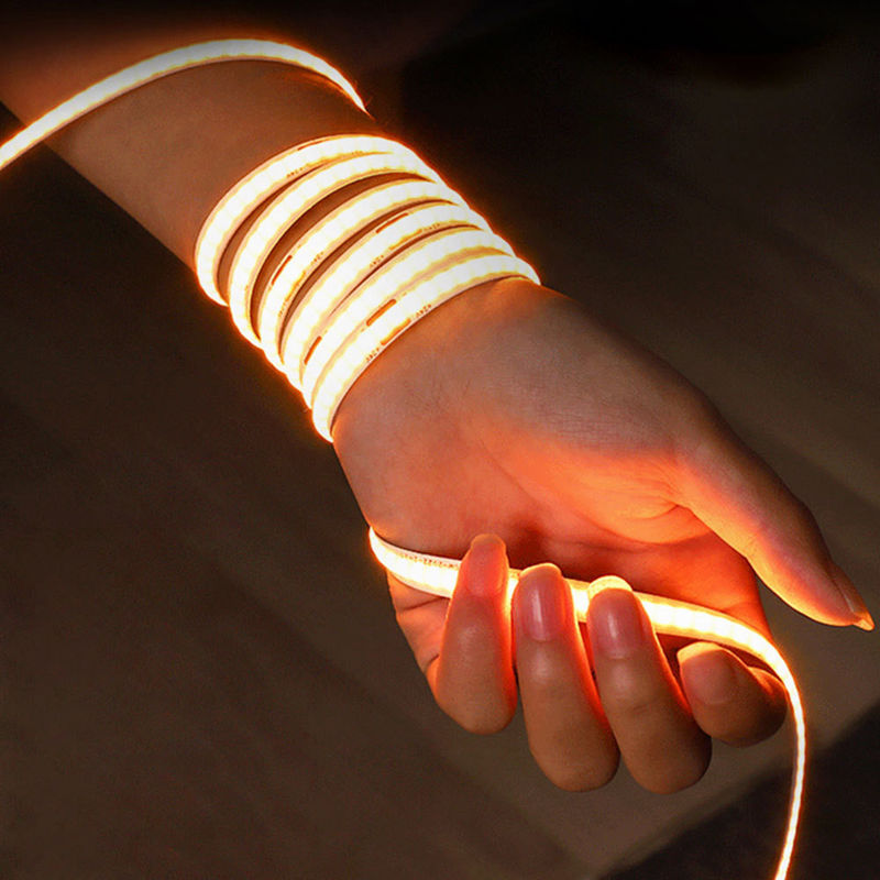 Ondersteuning Dimmer Hoge helderheid 8mm10mm 320leds 3000k-6500k COB Led Strip Light met 3-