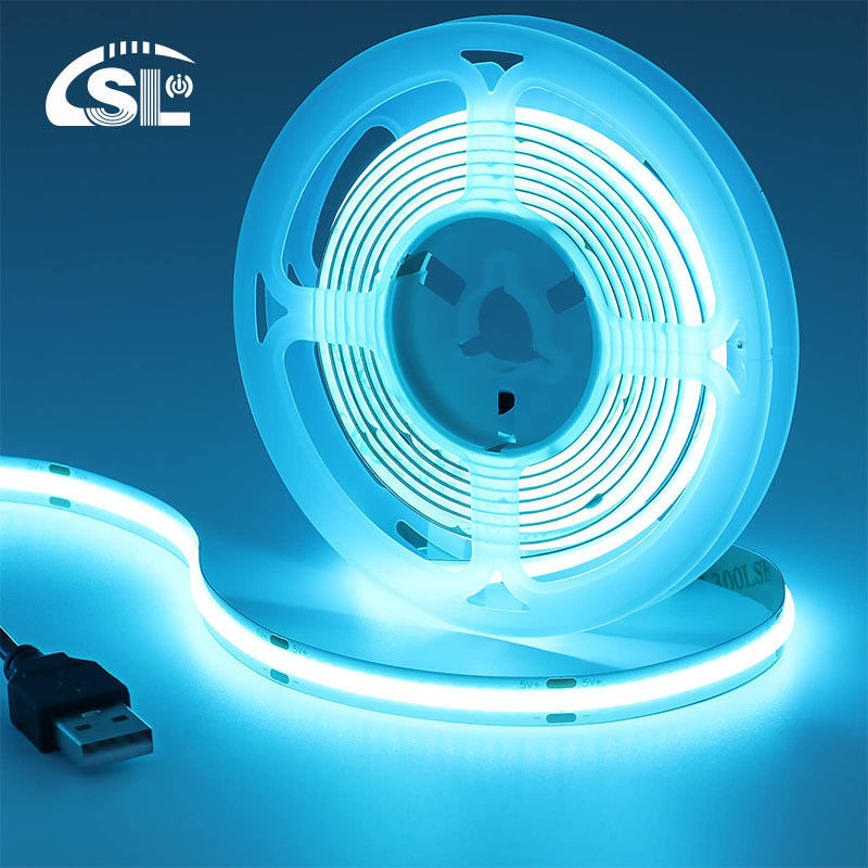 12v24v 8mm 320leds Ice-Blue flexibel COB Led Strip Light voor verlichting en circuitontwerp