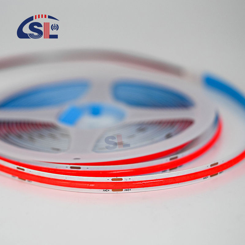 Verbazingwekkende 24v COB 320Ds 8mm Ra 85 Rode LED lichtstrook met 50000 uur levensduur