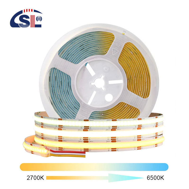 3000k 4000k 6500k CCT 3 Dimmable Cob Led Strip Light Voor Keukenkasten Waterdicht IP20