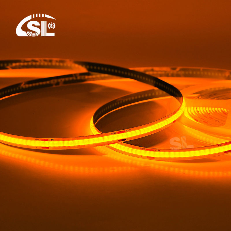 Elektroplate COB 24v COB 320Ds 8mm Ra 85 Gouden gele lichtstrook voor huisverlichting