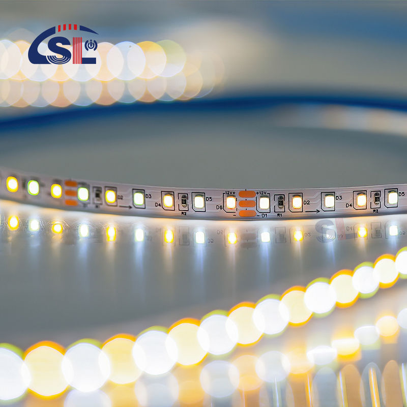 Interieur decoratie Hoge helderheid 12v24v 10mm 120leds 3000K-6500K CCT Flexible Dual Color COB Led Strip Light